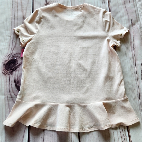 NWT Kate Spade Broome Street "Stud Embellished Tee" in Pink Sand, Women's Size S - Picture 6 of 11